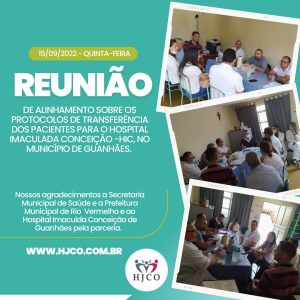 Read more about the article REUNIÃO DE ALINHAMENTO SOBRE PROTOCOLOS DE TRANSFERÊNCIA