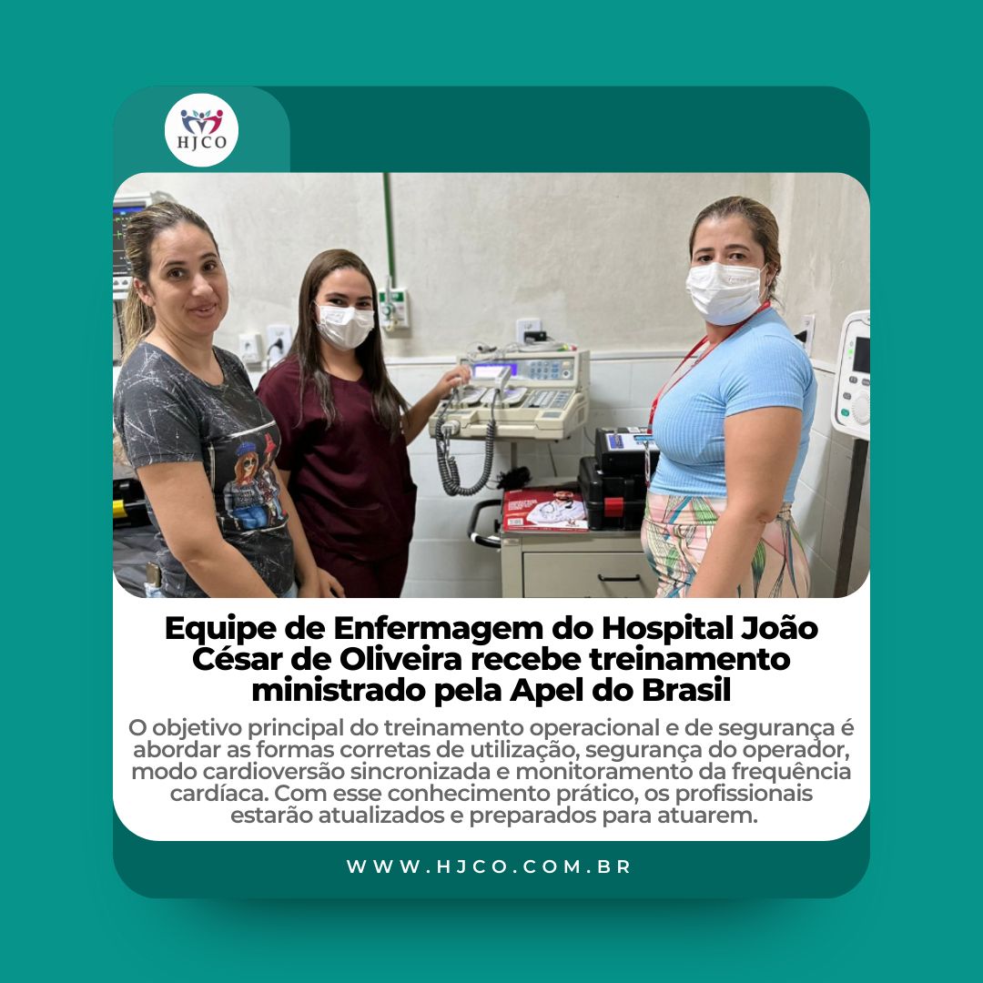 Read more about the article Equipe de Enfermagem do Hospital João César de Oliveira recebe treinamento ministrado pela Apel do Brasil